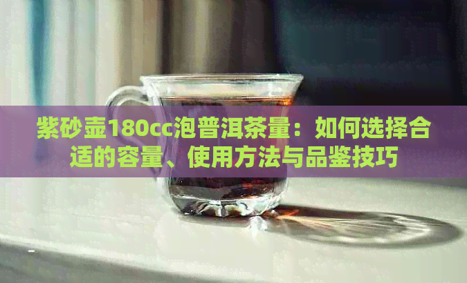 紫砂壶180cc泡普洱茶量：如何选择合适的容量、使用方法与品鉴技巧