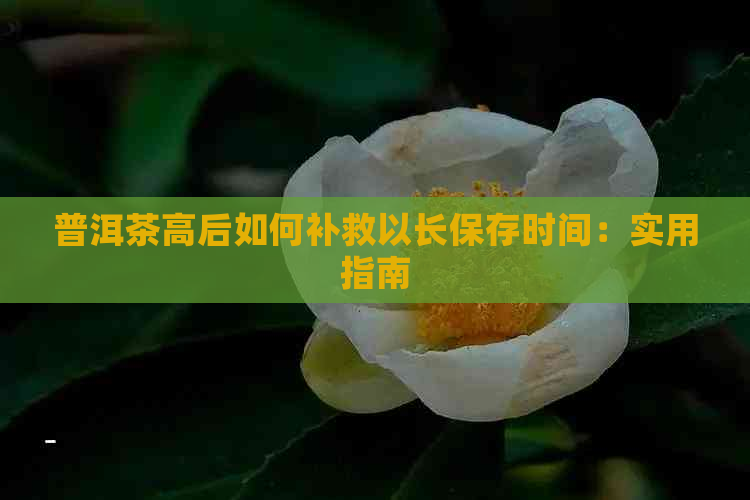 普洱茶高后如何补救以长保存时间：实用指南