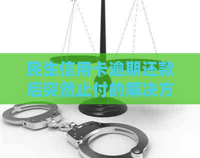 民生信用卡逾期还款后突然止付的解决方案及应对策略