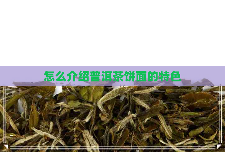 怎么介绍普洱茶饼面的特色