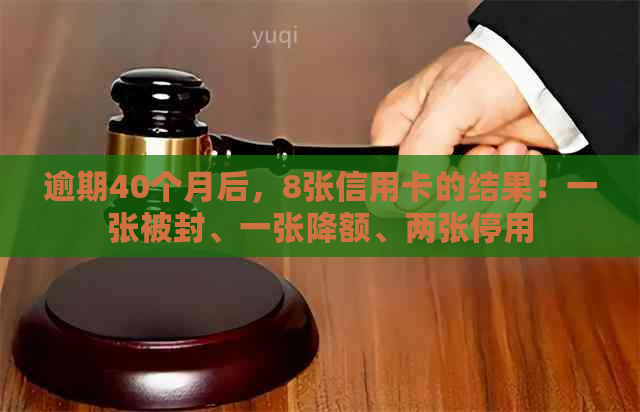 逾期40个月后，8张信用卡的结果：一张被封、一张降额、两张停用