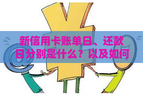 新信用卡账单日、还款日分别是什么？以及如何合理安排还款时间