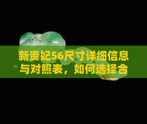 新贵妃56尺寸详细信息与对照表，如何选择合适的尺寸？