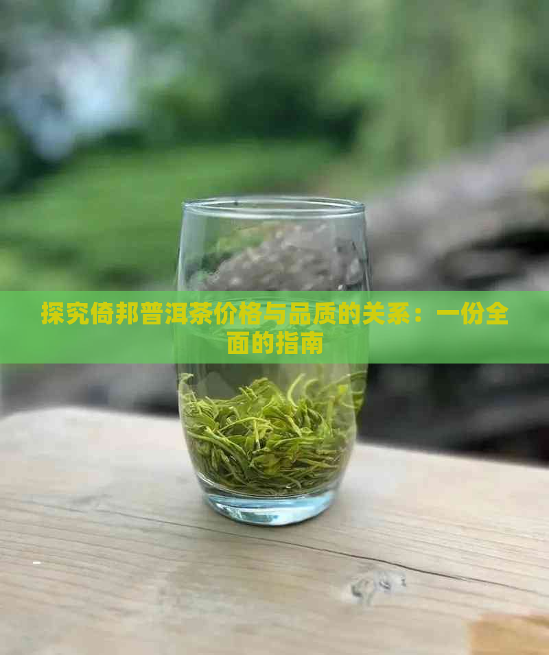 探究倚邦普洱茶价格与品质的关系：一份全面的指南