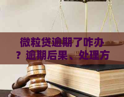 微粒贷逾期了咋办？逾期后果、处理方式以及是否能继续使用详细解析