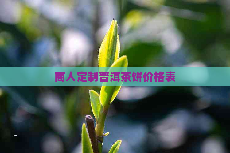 商人定制普洱茶饼价格表