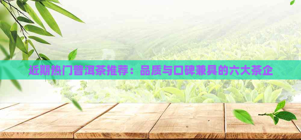 近期热门普洱茶推荐：品质与口碑兼具的六大茶企