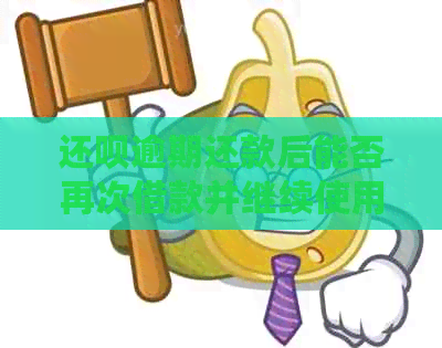 还呗逾期还款后能否再次借款并继续使用？