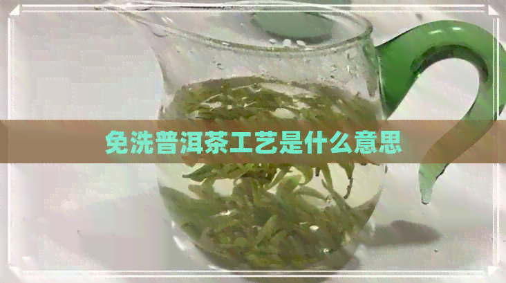 免洗普洱茶工艺是什么意思