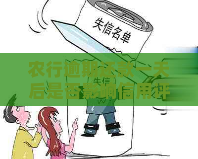 农行逾期还款一天后是否影响信用评分？逾期还款的安全性如何保障？