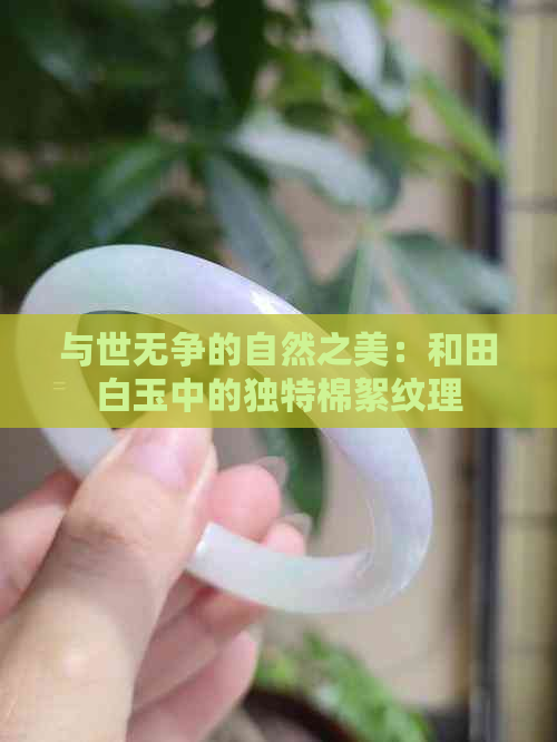 与世无争的自然之美：和田白玉中的独特棉絮纹理