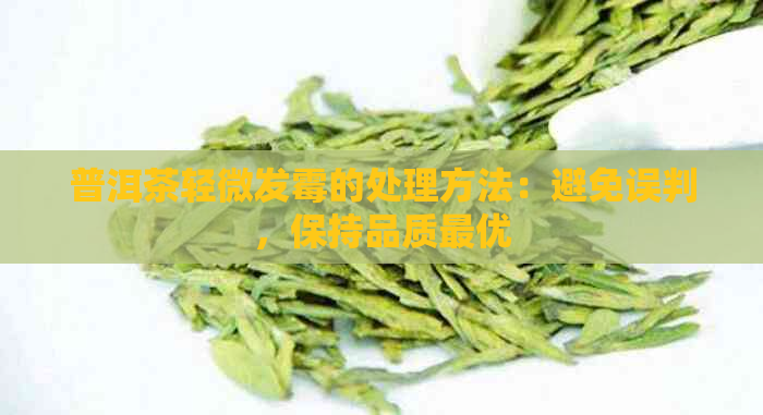 普洱茶轻微发霉的处理方法：避免误判，保持品质更优