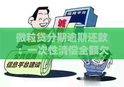 微粒贷分期逾期还款：一次性清偿全额欠款是否必要？