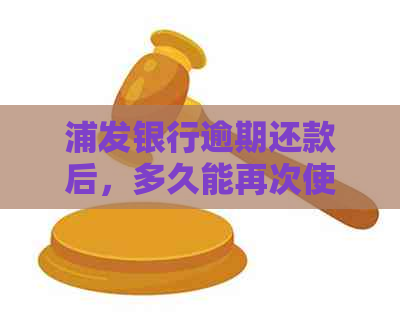 浦发银行逾期还款后，多久能再次使用信用卡？详细解答与建议