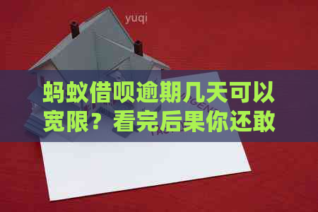 蚂蚁借呗逾期几天可以宽限？看完后果你还敢逾期吗？