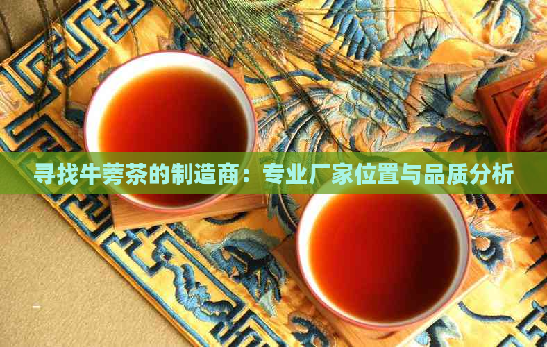 寻找牛蒡茶的制造商：专业厂家位置与品质分析