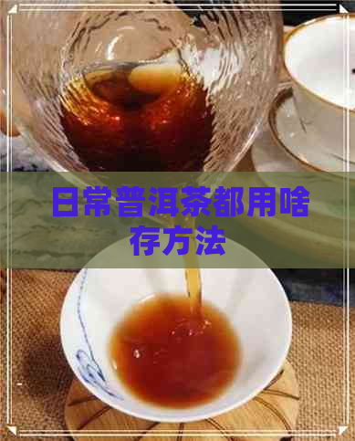 日常普洱茶都用啥存方法