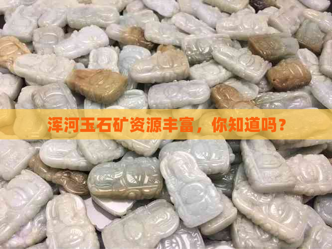 浑河玉石矿资源丰富，你知道吗？