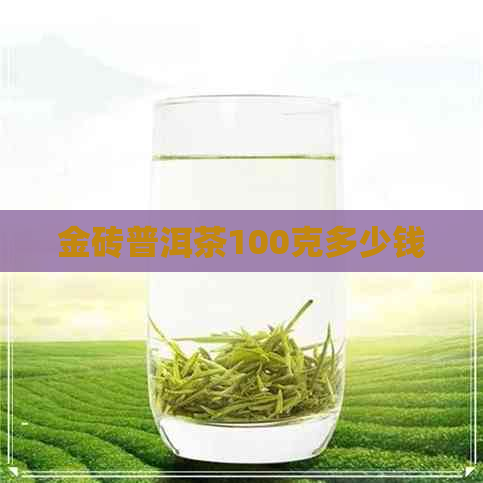 金砖普洱茶100克多少钱