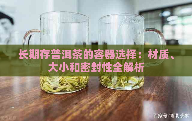 长期存普洱茶的容器选择：材质、大小和密封性全解析