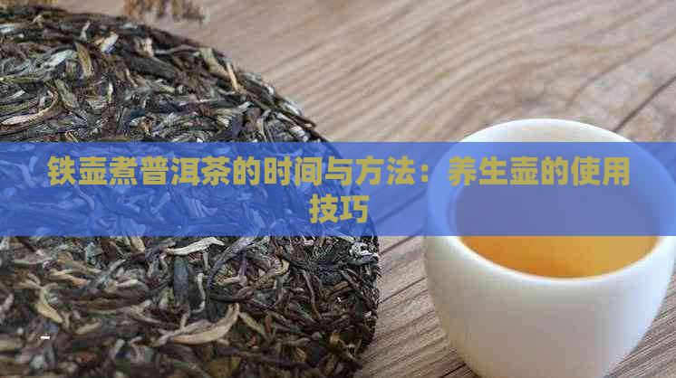 铁壶煮普洱茶的时间与方法：养生壶的使用技巧