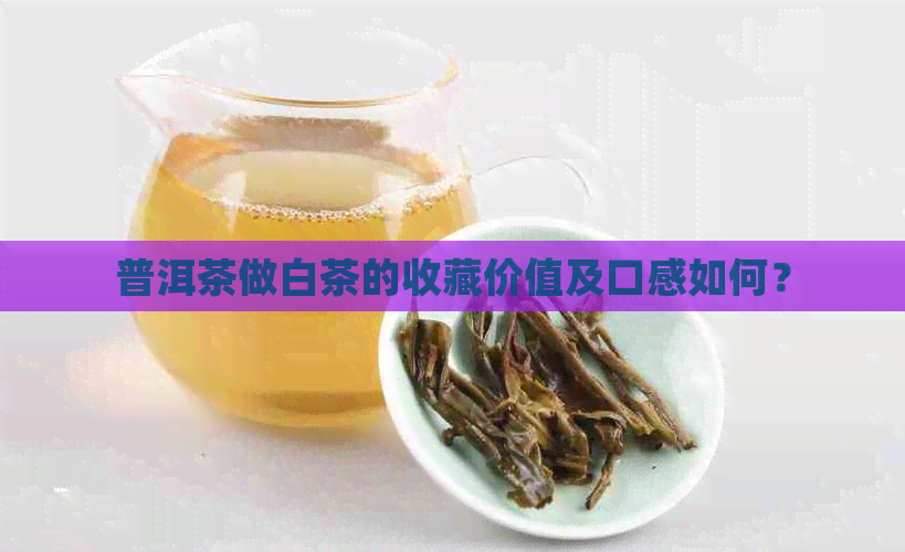 普洱茶做白茶的收藏价值及口感如何？