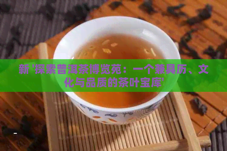 新 '探索普洱茶博览苑：一个兼具历、文化与品质的茶叶宝库'