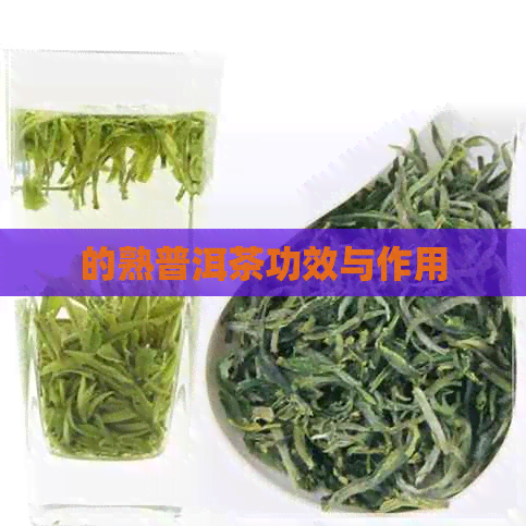 的熟普洱茶功效与作用