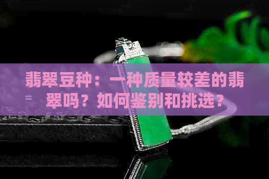 翡翠豆种：一种质量较差的翡翠吗？如何鉴别和挑选？