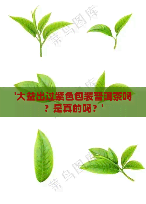 '大益出过紫色包装普洱茶吗？是真的吗？'