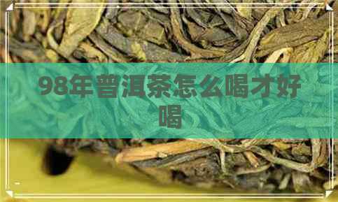 98年普洱茶怎么喝才好喝