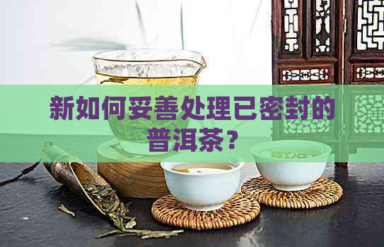 新如何妥善处理已密封的普洱茶？