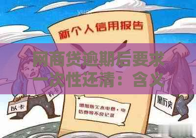 网商贷逾期后要求一次性还清：含义、影响与应对策略