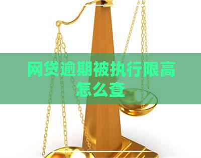 网贷逾期被执行限高怎么查