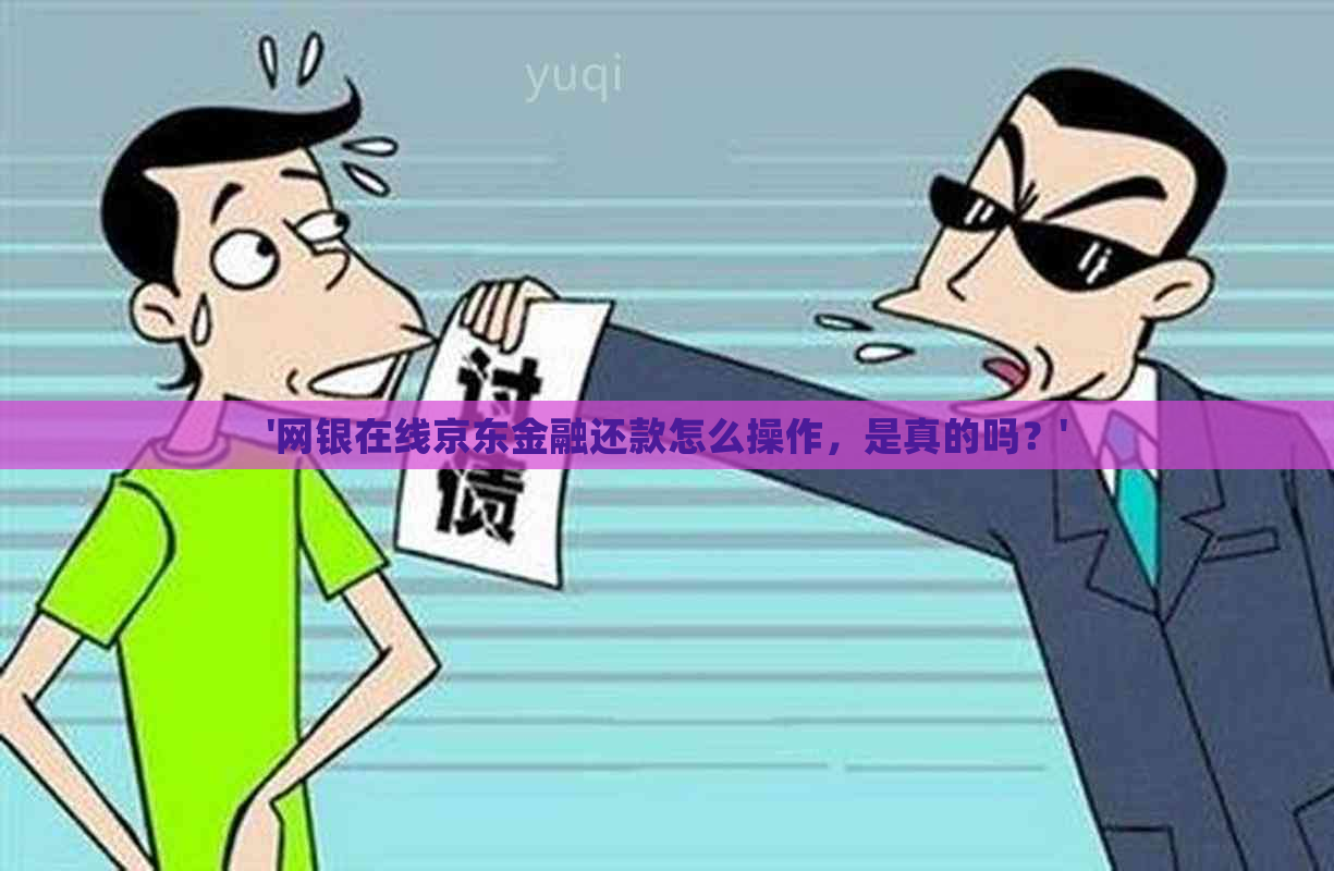 '网银在线京东金融还款怎么操作，是真的吗？'