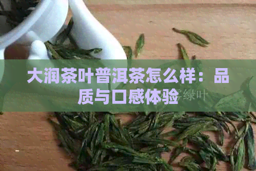 大润茶叶普洱茶怎么样：品质与口感体验