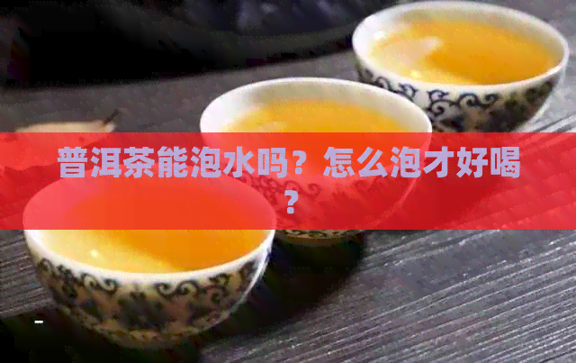 普洱茶能泡水吗？怎么泡才好喝？