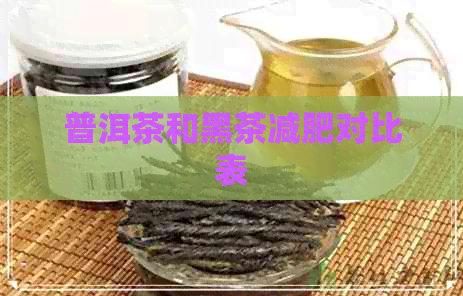 普洱茶和黑茶减肥对比表