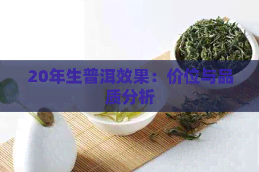 20年生普洱效果：价位与品质分析