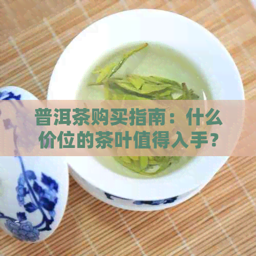 普洱茶购买指南：什么价位的茶叶值得入手？