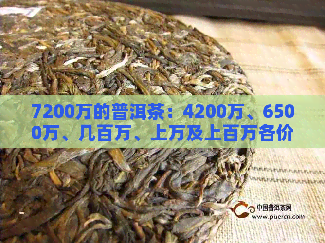 7200万的普洱茶：4200万、6500万、几百万、上万及上百万各价位普洱茶全解析