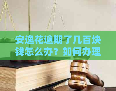 安逸花逾期了几百块钱怎么办？如何办理？