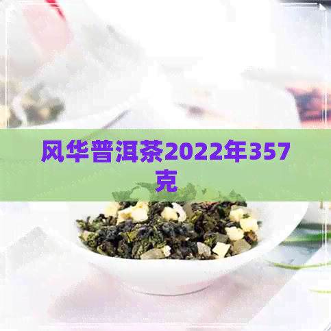 风华普洱茶2022年357克