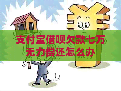 支付宝借呗欠款七万无力偿还怎么办