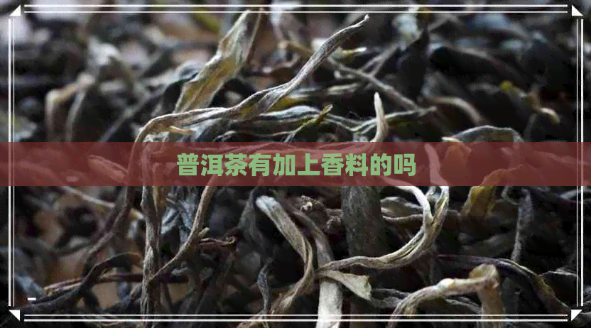 普洱茶有加上香料的吗