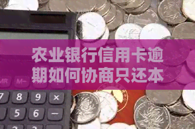 农业银行信用卡逾期如何协商只还本金