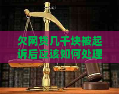 欠网贷几千块被起诉后应该如何处理