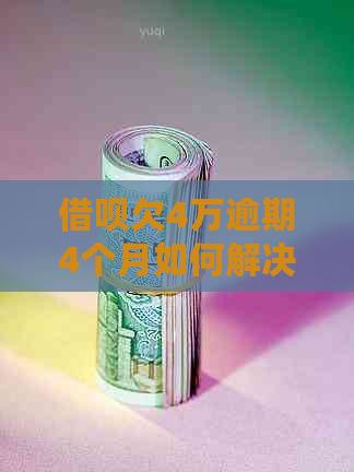 借呗欠4万逾期4个月如何解决