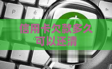 信用卡欠款多久可以还清