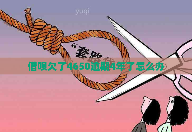 借呗欠了4650逾期4年了怎么办